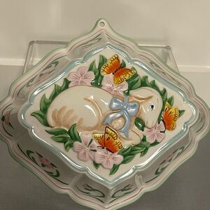 Le Cordon Bleu Lamb & Butterflies Porcelain Kitchen Mold 1986 Franklin Mint